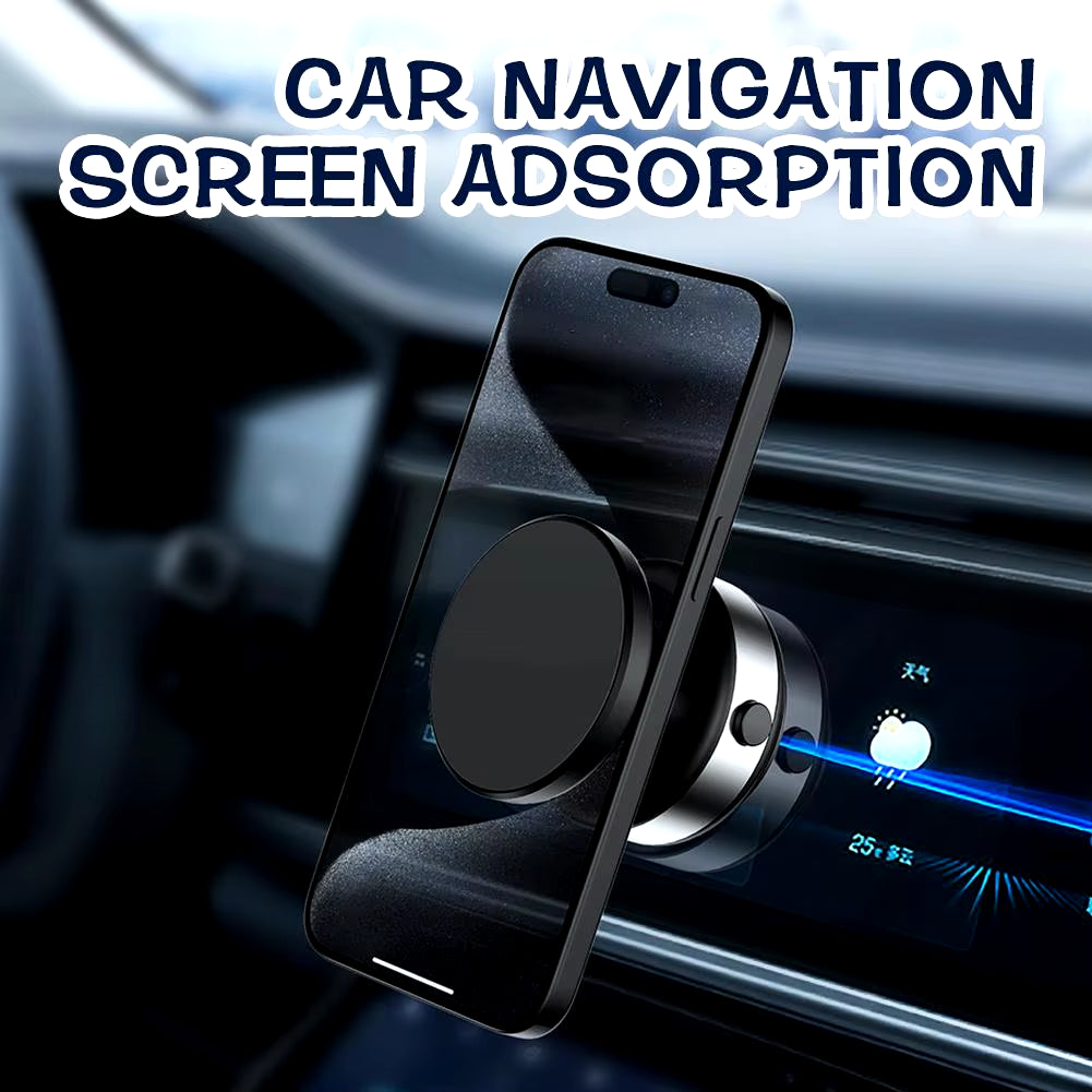 Car Magnetic Vacuum Adsorption Bracket 360 Degree Rotating Aluminum Alloy Mobile Phone Holder for 47Inch or above Smartphones