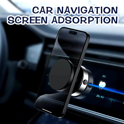 Car Magnetic Vacuum Adsorption Bracket 360 Degree Rotating Aluminum Alloy Mobile Phone Holder for 47Inch or above Smartphones